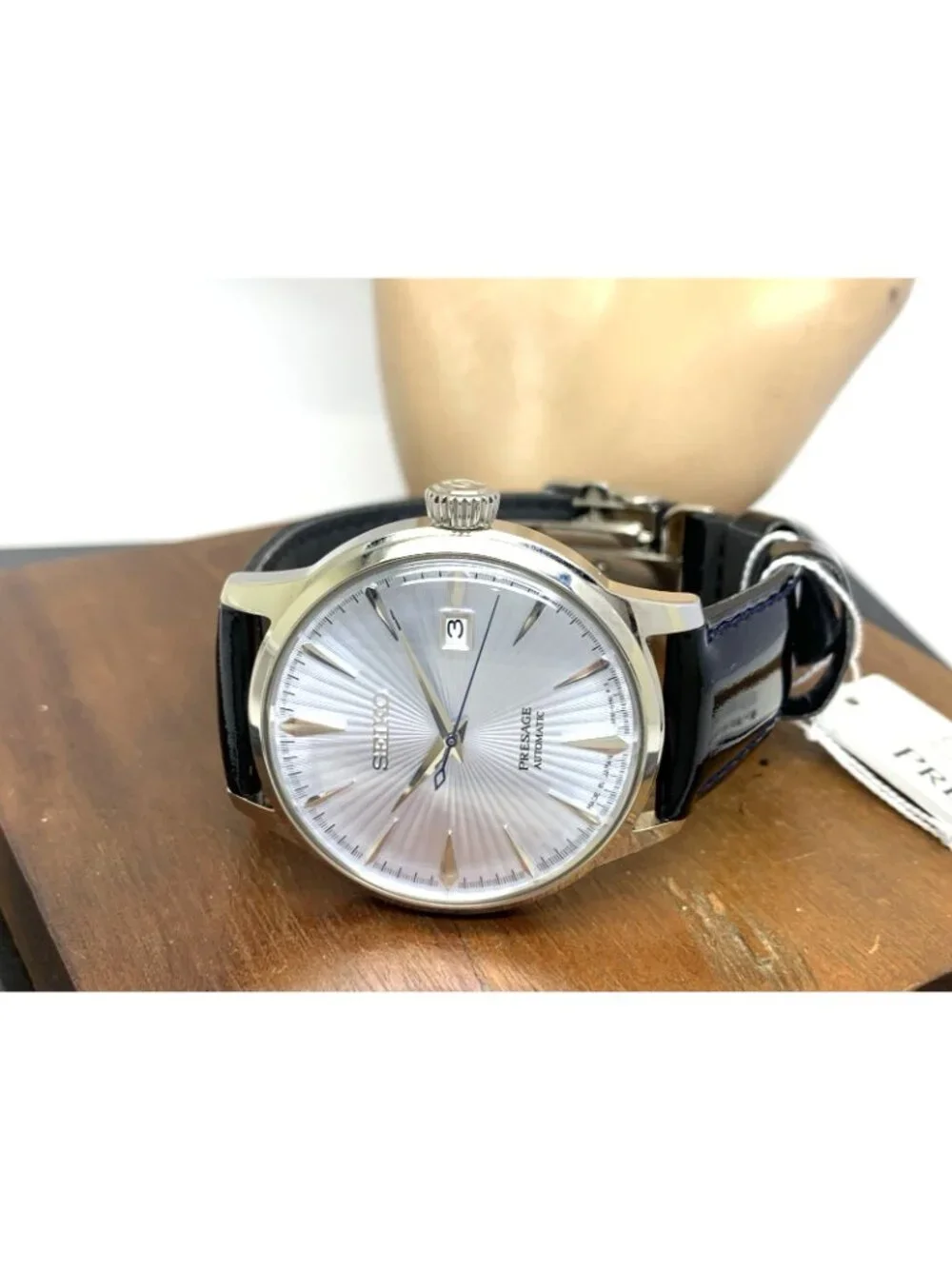 Seiko Men's Watch SRPB43 Presage Automatic Blue Dial Black Leather Band 40mm